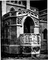 An illustration from American churches ... A series of authoritative articles on designing, planning, heating, ventilating, lighting and general equipment of churches as demonstrated by the best practice in the United States (1915)
