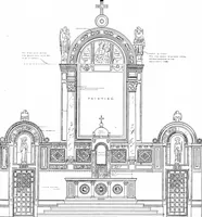 An illustration from American churches ... A series of authoritative articles on designing, planning, heating, ventilating, lighting and general equipment of churches as demonstrated by the best practice in the United States (1915)