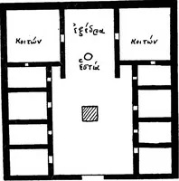 An illustration from The Greek house; its history and development from the Neolithic period to the Hellenistic age (1916)