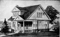 An illustration from Lumberman's house plan book : being a collection of one hundred absolutely new and attractive plans never before published, together with a selection of one hundred of our most popular houses published heretofore ... : 200 house plans (1907)