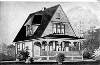 An illustration from Lumberman's house plan book : being a collection of one hundred absolutely new and attractive plans never before published, together with a selection of one hundred of our most popular houses published heretofore ... : 200 house plans (1907)