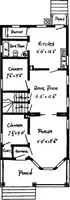 An illustration from Lumberman's house plan book : being a collection of one hundred absolutely new and attractive plans never before published, together with a selection of one hundred of our most popular houses published heretofore ... : 200 house plans (1907)