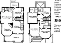 An illustration from Lumberman's house plan book : being a collection of one hundred absolutely new and attractive plans never before published, together with a selection of one hundred of our most popular houses published heretofore ... : 200 house plans (1907)