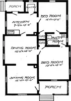 An illustration from Lumberman's house plan book : being a collection of one hundred absolutely new and attractive plans never before published, together with a selection of one hundred of our most popular houses published heretofore ... : 200 house plans (1907)