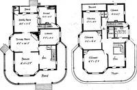 An illustration from Lumberman's house plan book : being a collection of one hundred absolutely new and attractive plans never before published, together with a selection of one hundred of our most popular houses published heretofore ... : 200 house plans (1907)