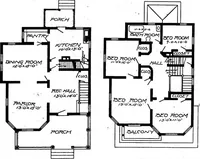 Picture 401 of 477 from Lumberman's house plan book : being a collection of one hundred absolutely new and attractive plans never before published, together with a selection of one hundred of our most popular houses published heretofore ... : 200 house plans (1907), leaf 186