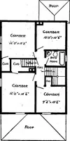 An illustration from Lumberman's house plan book : being a collection of one hundred absolutely new and attractive plans never before published, together with a selection of one hundred of our most popular houses published heretofore ... : 200 house plans (1907)