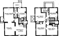 An illustration from Lumberman's house plan book : being a collection of one hundred absolutely new and attractive plans never before published, together with a selection of one hundred of our most popular houses published heretofore ... : 200 house plans (1907)