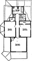 An illustration from Lumberman's house plan book : being a collection of one hundred absolutely new and attractive plans never before published, together with a selection of one hundred of our most popular houses published heretofore ... : 200 house plans (1907)
