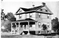 An illustration from Lumberman's house plan book : being a collection of one hundred absolutely new and attractive plans never before published, together with a selection of one hundred of our most popular houses published heretofore ... : 200 house plans (1907)