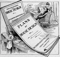 An illustration from Lumberman's house plan book : being a collection of one hundred absolutely new and attractive plans never before published, together with a selection of one hundred of our most popular houses published heretofore ... : 200 house plans (1907)