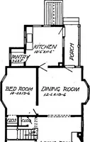An illustration from Lumberman's house plan book : being a collection of one hundred absolutely new and attractive plans never before published, together with a selection of one hundred of our most popular houses published heretofore ... : 200 house plans (1907)