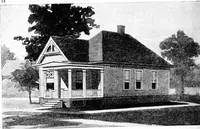 An illustration from Lumberman's house plan book : being a collection of one hundred absolutely new and attractive plans never before published, together with a selection of one hundred of our most popular houses published heretofore ... : 200 house plans (1907)