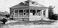An illustration from Lumberman's house plan book : being a collection of one hundred absolutely new and attractive plans never before published, together with a selection of one hundred of our most popular houses published heretofore ... : 200 house plans (1907)
