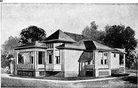 An illustration from Lumberman's house plan book : being a collection of one hundred absolutely new and attractive plans never before published, together with a selection of one hundred of our most popular houses published heretofore ... : 200 house plans (1907)