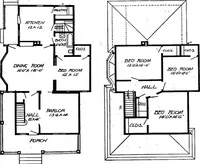 Picture 79 of 477 from Lumberman's house plan book : being a collection of one hundred absolutely new and attractive plans never before published, together with a selection of one hundred of our most popular houses published heretofore ... : 200 house plans (1907), leaf 48