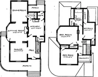 Picture 137 of 477 from Lumberman's house plan book : being a collection of one hundred absolutely new and attractive plans never before published, together with a selection of one hundred of our most popular houses published heretofore ... : 200 house plans (1907), leaf 72