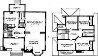 Picture 183 of 477 from Lumberman's house plan book : being a collection of one hundred absolutely new and attractive plans never before published, together with a selection of one hundred of our most popular houses published heretofore ... : 200 house plans (1907), leaf 92