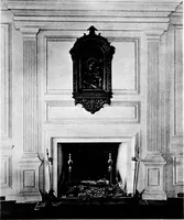 An illustration from Selected interiors of old houses in Salem and vicinity. Edited and published with the purpose of furthering a wider knowledge of the beautiful forms of domestic architecture developed during the time of the colonies and the early days of the Republic (1916)