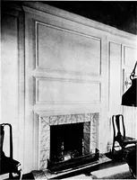 An illustration from Selected interiors of old houses in Salem and vicinity. Edited and published with the purpose of furthering a wider knowledge of the beautiful forms of domestic architecture developed during the time of the colonies and the early days of the Republic (1916)