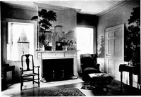An illustration from Selected interiors of old houses in Salem and vicinity. Edited and published with the purpose of furthering a wider knowledge of the beautiful forms of domestic architecture developed during the time of the colonies and the early days of the Republic (1916)