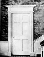 An illustration from Selected interiors of old houses in Salem and vicinity. Edited and published with the purpose of furthering a wider knowledge of the beautiful forms of domestic architecture developed during the time of the colonies and the early days of the Republic (1916)