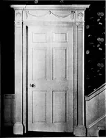 An illustration from Selected interiors of old houses in Salem and vicinity. Edited and published with the purpose of furthering a wider knowledge of the beautiful forms of domestic architecture developed during the time of the colonies and the early days of the Republic (1916)