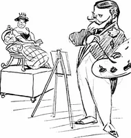 An illustration from Confessions of a caricaturist (1917)