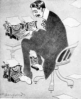 An illustration from Confessions of a caricaturist (1917)