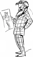 An illustration from Confessions of a caricaturist (1917)
