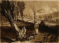 An illustration from A catalogue of the collection of prints from the Liber studiorum of Joseph Mallord William Turner, formed by the late Francis Bullard, of Boston, Massachusetts, and bequeathed by him to the Museum of fine arts in Boston (1916)