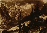 An illustration from A catalogue of the collection of prints from the Liber studiorum of Joseph Mallord William Turner, formed by the late Francis Bullard, of Boston, Massachusetts, and bequeathed by him to the Museum of fine arts in Boston (1916)