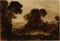 An illustration from A catalogue of the collection of prints from the Liber studiorum of Joseph Mallord William Turner, formed by the late Francis Bullard, of Boston, Massachusetts, and bequeathed by him to the Museum of fine arts in Boston (1916)