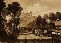 An illustration from A catalogue of the collection of prints from the Liber studiorum of Joseph Mallord William Turner, formed by the late Francis Bullard, of Boston, Massachusetts, and bequeathed by him to the Museum of fine arts in Boston (1916)