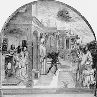 An illustration from Lives and legends of the great hermits and fathers of the church, with other contemporary saints (1902)