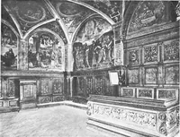 An illustration from Interiors, fireplaces, & fvrnitvre of the Italian renaissance (1916)