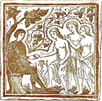 An illustration from Italian ceramic art : The maiolica pavement tiles of the fifteenth century (1902)