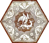 Picture 44 of 92 from Italian ceramic art : The maiolica pavement tiles of the fifteenth century (1902), leaf 71