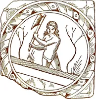An illustration from Italian ceramic art : The maiolica pavement tiles of the fifteenth century (1902)