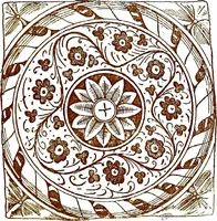 An illustration from Italian ceramic art : The maiolica pavement tiles of the fifteenth century (1902)
