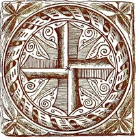 An illustration from Italian ceramic art : The maiolica pavement tiles of the fifteenth century (1902)