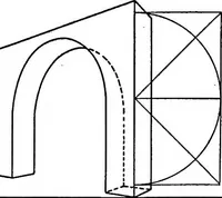 An illustration from Simplified mechanical perspective for the use of ... schools (1909)