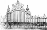 An illustration from English ironwork of the XVIIth & XVIIIth centuries; an historical & analytical account of the development of exterior smithcraft (1911)