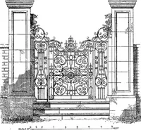 An illustration from English ironwork of the XVIIth & XVIIIth centuries; an historical & analytical account of the development of exterior smithcraft (1911)