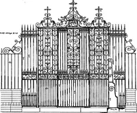An illustration from English ironwork of the XVIIth & XVIIIth centuries; an historical & analytical account of the development of exterior smithcraft (1911)