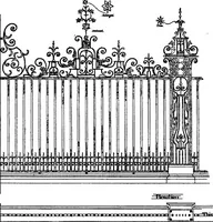 An illustration from English ironwork of the XVIIth & XVIIIth centuries; an historical & analytical account of the development of exterior smithcraft (1911)