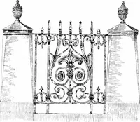An illustration from English ironwork of the XVIIth & XVIIIth centuries; an historical & analytical account of the development of exterior smithcraft (1911)