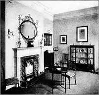 An illustration from The room beautiful; a collection of interior illustrations showing decoration and furnishing details of the important furnishing periods (1915)