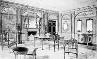 An illustration from The room beautiful; a collection of interior illustrations showing decoration and furnishing details of the important furnishing periods (1915)