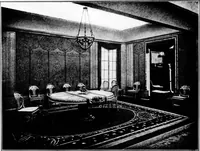 An illustration from The room beautiful; a collection of interior illustrations showing decoration and furnishing details of the important furnishing periods (1915)